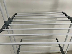 Simple Moveable Home Clothes Rack Rotatable Pulley Assembly for Outdoor <b>Space</b> for Floor Balcony Use Easy Standing Installation - Product Image 5