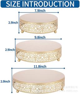 6 pezzi in metallo dorato, - Product Image 2