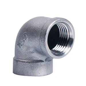 OEM Manufacturer Female Thread Plumbing Pipe Stainless Steel 90 Degree Elbow Codo Roscado