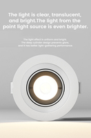 Projecteur monté en surface personnalisé en usine vers le bas Spot COB 5W 7W 10W 12W Downlight LED de plafond pour chambre intérieure