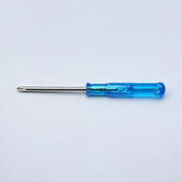 Mini tournevis Phillips 65 mm, tige en acier au carbone, pointe en acier 45, manche transparent, outil de réparation personnalisé