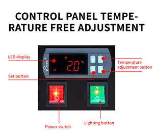 <span class=keywords><strong>Vitrina</strong></span> <span class=keywords><strong>Refrigerada</strong></span> Comercial para Carnes - Exhibidor Refrigerado por Aire con Tapa de Cristal para Presentación y Almacenamiento de Carne Fresca - Product Image 5