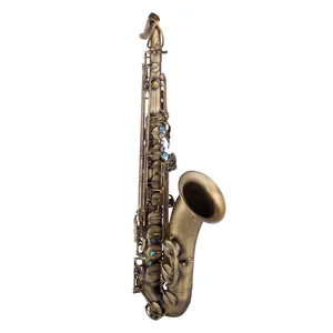 Chinese dotted Antique Bronze body tenor saxophone Eb tone with nice hand engraving