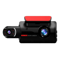A10 kamera dasbor mobil lensa ganda, kamera dasbor dua 2 lensa parkir, kamera perekam Loop 1080P, Detektor kamera keamanan kendaraan