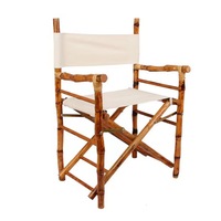 Chaise d'extérieur en bois de bambou Fonction pliable Chaise de plage et de camping