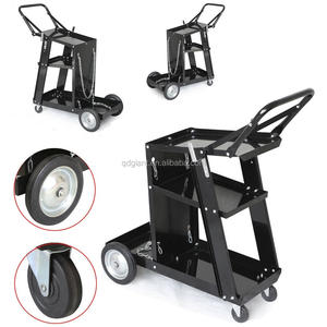 Chariot universel de chariot à <span class=keywords><strong>soudure</strong></span> de <span class=keywords><strong>bouteille</strong></span> de <span class=keywords><strong>gaz</strong></span> de <span class=keywords><strong>MIG</strong></span> de soudeuse personnalisée résistante avec des chaînes, cintres - Product Image 3