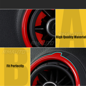 4 Piezas de Cubiertas Circulares para Salidas de Aire, Marco de Aire Acondicionado para Consola Central, Accesorios Interiores, Decoración de Ventilación para Audi A3 S3 2013-2016, Estilo de Coche - Product Image 6