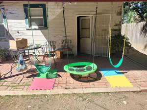 Siège de balançoire en plastique pour jardin intérieur/extérieur hamac pour adultes chaise de balcon suspendue Hollywoodschaukel en métal pour garderie <span class=keywords><strong>Balancelle</strong></span> - Product Image 3