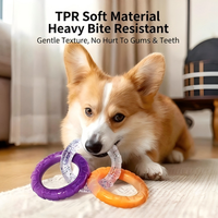 Jouet à mâcher en caoutchouc pour chien, pour le tirage à la corde, nettoyage des dents des chiots et entraînement à la traction durable, jouet interactif anti-ennui