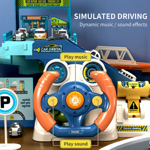 Jeu d'aventure pour enfants : Volant <span class=keywords><strong>de</strong></span> <span class=keywords><strong>voiture</strong></span> pour garçons, puzzle <span class=keywords><strong>de</strong></span> construction <span class=keywords><strong>de</strong></span> parking, circuit <span class=keywords><strong>de</strong></span> voitures, casse-tête - Product Image 3