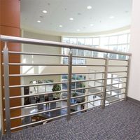 Rampe d'escalier intérieure amovible en PVC Prima Modern à prix abordable avec barre en acier inoxydable