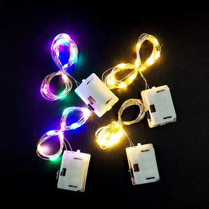 LED copper <b>wire</b> lights, button battery box lights, cake bouquet decorative light strings, adjustable flashing <b>flower</b> wreath - Product Image 4