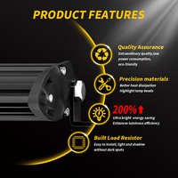 Barre lumineuse LED DXZ BAR-D1 ultra-mince de 13 pouces, 18W, 12-24V, pour voiture/camion, éclairage de travail tout-terrain 4x4, lumière auxiliaire pour la modification/amélioration