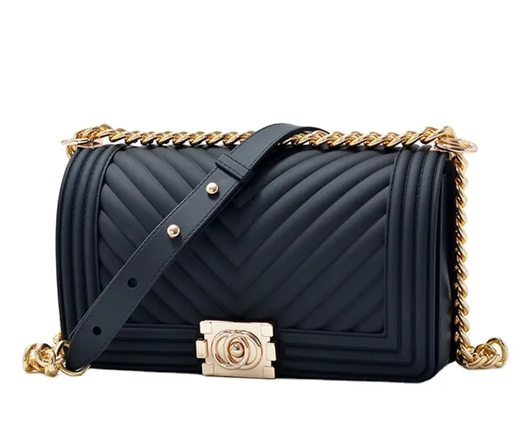 Dropshipping Latest Ladies Fashion Matte Black Bags 2020 New Luxury Jelly Women Handbag