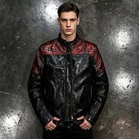 Veste en cuir véritable pour homme de haute qualité, style streetwear, avec patchs brodés personnalisés, imperméable, veste en cuir de type Letterman pour homme
