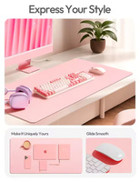 Wholesale Leather Desk Mat Large Mouse Pad Keyboard Mat Anti-Slip Waterproof PU Desk Protector for Office Laptop Gaming Computer