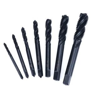 Jeu de tarauds HSS pour nitruration M2-M12, tarauds hélicoïdaux et tarauds à pointe, utilisés pour le <span class=keywords><strong>taraudage</strong></span> interne et les outils de réparation de filetage - Product Image 1