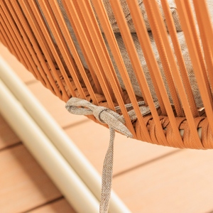 Fauteuil suspendu de patio <span class=keywords><strong>avec</strong></span> auvent, ensemble de mobilier de jardin pour café, balcon, <span class=keywords><strong>piscine</strong></span>, mobilier d'extérieur - Product Image 6