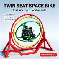 Atracción de giroscopio espacial humano de fabricación china, simulador 3D con capacidad para 2/4/6 personas, 2.2KW, 380V, de fibra de vidrio y acero.