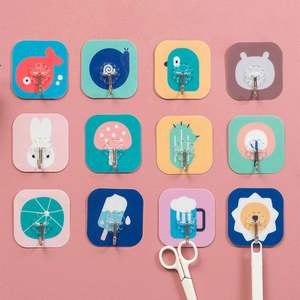 Cartoon <b>Hook</b> For <b>Kitchen</b> Bathroom PVC Self-adhesive Traceless Multi-functional Strong <b>Hooks</b> - Product Image 2