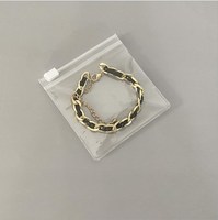Sac à bijoux en PVC recyclable avec fermeture éclair et logo personnalisé pour l'emballage des bagues et des boucles d'oreilles