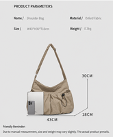 Sac bandoulière léger et pliable avec sangle réglable, multi-poches, pour le quotidien, les voyages et les activités de plein air
