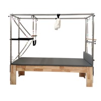 Reformer de Pilates Cadillac de Madera de Roble Maciza, Multifuncional, Duradero y de Alta Densidad
