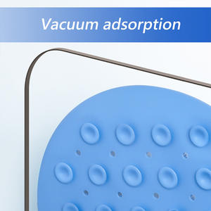 Hengai - Cepillo de silicona para espalda, 30x30 cm, montado en la pared con ventosa para masaje en el baño - Product Image 4