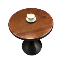 Tables hautes en bois massif pour restaurant occidental, pâtisserie, bar, design rétro nostalgique, pour repas décontractés et thé au lait mobile avec hot-pot