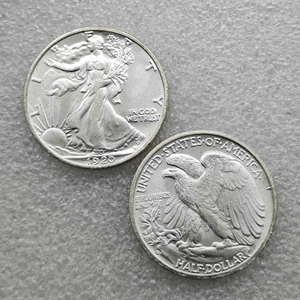 Monete commemorative da mezzo dollaro degli Stati Uniti Walking Liberty del 1920-P, S, D, regali, decorazioni per la casa - Product Image 6