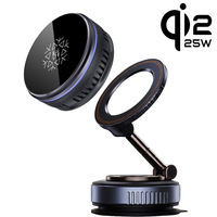 Chargeur magnétique sans fil Qi2.2 pour voiture, charge rapide 25W, refroidissement semi-conducteur TEC, support de téléphone RGB pour grille d'aération et tableau de bord