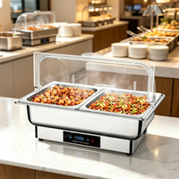 Chauffe-Plats Électrique Commercial en Acier Inoxydable Grand Format – Plats de Présentation pour Buffets d'Hôtels et Restaurants