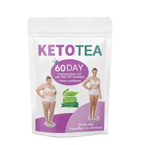 Prodotti per la perdita di peso tè KETO 60 giorni pulire lo stomaco a base di erbe 60 giorni mattina sera Keto Detox tè magro