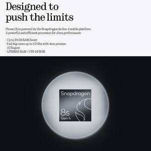 Versión Global Smartphone Nothing Phone (3) 5G con Snapdragon 8S Gen 4, Pantalla AMOLED de 6.77'' a 120Hz, Cámara de 50MP, 12GB+256GB/16GB+512GB y Batería de 5150mAh - Product Image 3