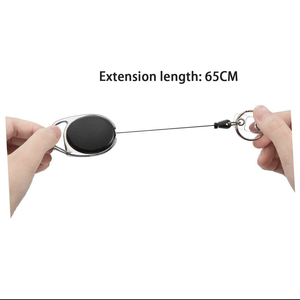 Al por mayor Portacredenciales retráctil de plástico con mosquetón, tipo <span class=keywords><strong>yoyo</strong></span> elíptico, para tarjetas de identificación y llavero - Product Image 3