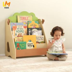 Support de <span class=keywords><strong>livre</strong></span> en bois <span class=keywords><strong>Montessori</strong></span> pour tout-petit, bébé, chambre d'enfant, bibliothèque, organisateur, rangement, armoire pour enfants, ensemble de meubles - Product Image 2