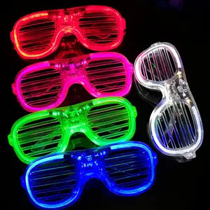 Karanlık parti malzemeleri kızdırma cadılar bayramı Light Up gözlük deklanşör tonları LED güneş gözlüğü 10 renk Light Up gözlük çocuklar için yetişkin