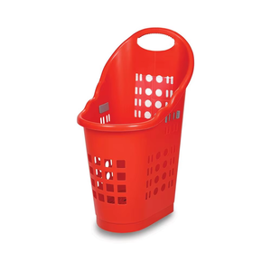 Logotipo personalizado Tamaño Tienda de conveniencia Compras <span class=keywords><strong>Supermercado</strong></span> Cesta rodante con ruedas - Product Image 3