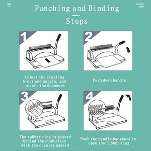 <strong>2025</strong> Factory Price Plastic Comb Spiral <strong>Binding</strong> <strong>Machine</strong> Hot Sale Office Wisdom Manual Power - Product Image 6