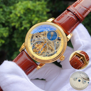 Reloj de Hip Hop con movimiento de diamante de fase lunar mecánico automático deportivo de moda de lujo de alta calidad para hombres y mujeres - Product Image 3