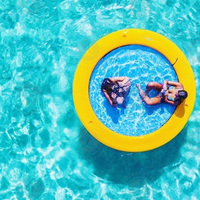 EJIA Nouveau fabricant Hamac flottant portable personnalisé pour l'eau Hamac gonflable pour l'eau avec centre en maille