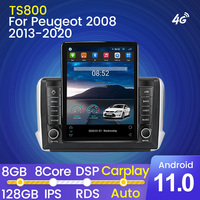 Junsun — lecteur multimédia dvd et vidéo de voiture, autoradio, sous Android, 2din, avec écran IPS 2.5D, universel, pour Peugeot 2008 208 série 2013 2020