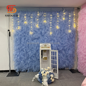 Nouvelle Décoration <span class=keywords><strong>de</strong></span> Fête Lisse pour Mariage, Anniversaire, Baby Shower – <span class=keywords><strong>Rideau</strong></span> en Maille Bleu Rose pour Garçon et Fille - Product Image 1