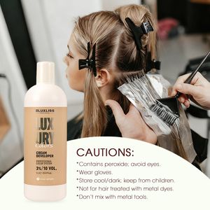 LUXLISS - Crema Oxidante Semipermanente Profesional para Salón de Belleza, Revelador de Color de Cabello, Peróxido para Teñir, Cubre el Color del Cabello - Product Image 6