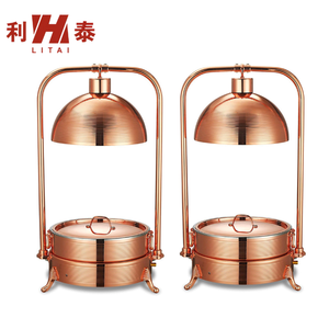Liyunda Luxury Rose Gold 6L 8L Hotel <span class=keywords><strong>Food</strong></span> Calefacción eléctrica Acero inoxidable Horno colgante de 3 capas Platos de frotamiento Calentador de alimentos - Product Image 1