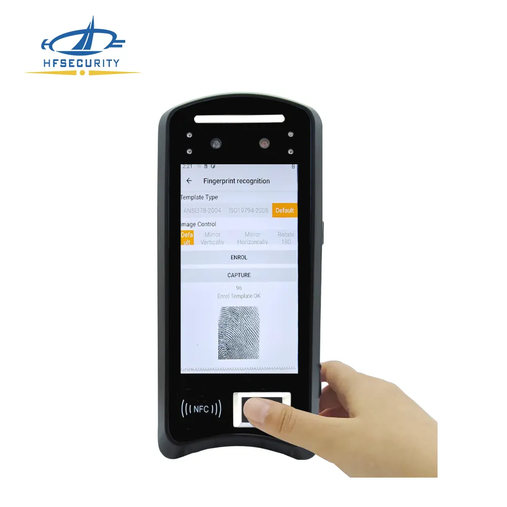 ระบบจดจำใบหน้าแบบไบโอเมตริกซ์ผลิตภัณฑ์ควบคุมการเข้าถึงไบโอเมตริกซ์พร้อมโทรศัพท์ NFC ไอริสใหม่ (HF-X05)