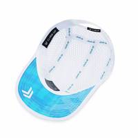 Casquette de baseball minimaliste en maille respirante et confortable pour l'été, design tendance, à visière plate, dos en filet blanc, pour hommes et femmes