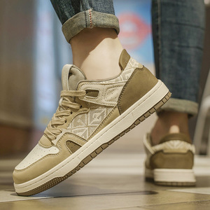 Men's Retro Color-<b>block</b> Low-top Sneakers 2026 Spring New Fashion Casual Shoes - Product Image 2