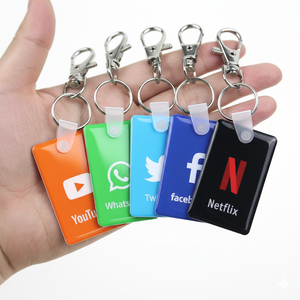 Trực tiếp cung cấp tùy chỉnh không thấm nước Youtube 13.56MHz PVC Acrylic NFC xem xét thẻ whatapp Facebook tích cực NFC Epoxy truy cập thẻ - Product Image 3