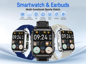 OEM 2025สายรัดข้อมืออัจฉริยะแอนดรอยด์ TWS 2-in-1เครื่องเล่นเพลงโครโนกราฟอัตราการเต้นของหัวใจอุปกรณ์สวมใส่ได้ - Product Image 3